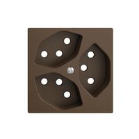 Frontplatte EDIZIOdue 3×T13 coffee, Feller