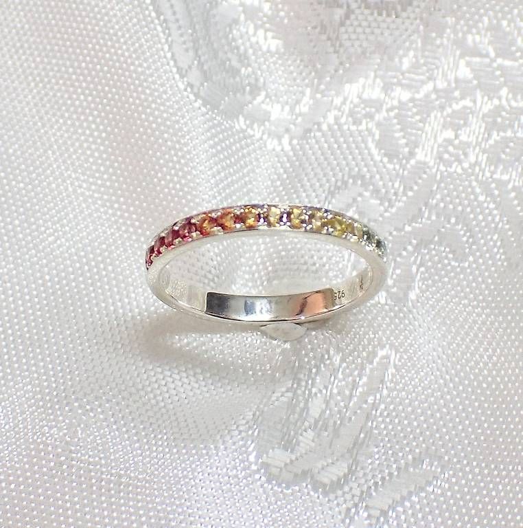 Ringe: Alliance Ring mit Saphir Multicolor, inkl. Grössen anpassung – Neu und originalverpackt aus Zürich von GOS08 2