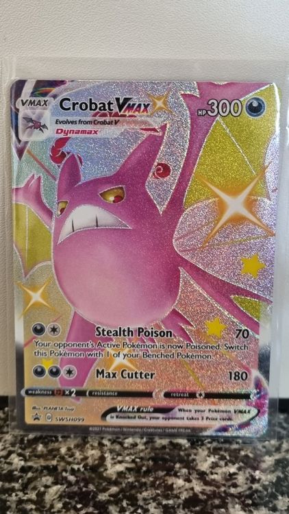 Pokémon TCG Crobat V SWSH Black Star Promos SWSH110 Holo Promo