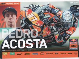 Autogrammkarte von Motorrennfahrer Pedro Acosta ESP