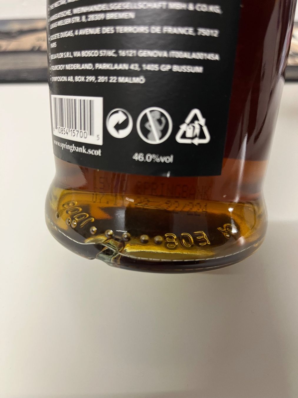 Springbank Bevande alcoliche: Springbank 15 Jahre Single Malt Whisky – Nuovo e nell'imballaggio originale da Hettlingen venduto da BarleyOne 3