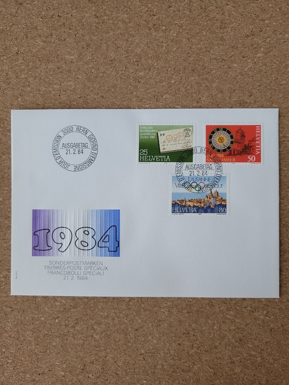 Tutti i francobolli: Umschlag mit Marken 1984 – Usato da Inwil venduto da Flower2325