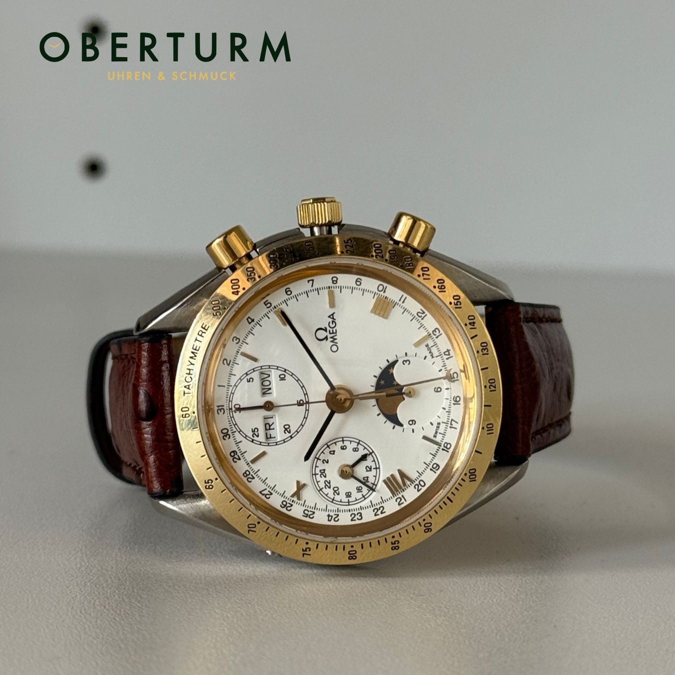 Omega Orologi: Omega Speedmaster Vollkalender Mondphase Ref. 175.0038 – Usato da Brugg AG venduto da Oberturm 2