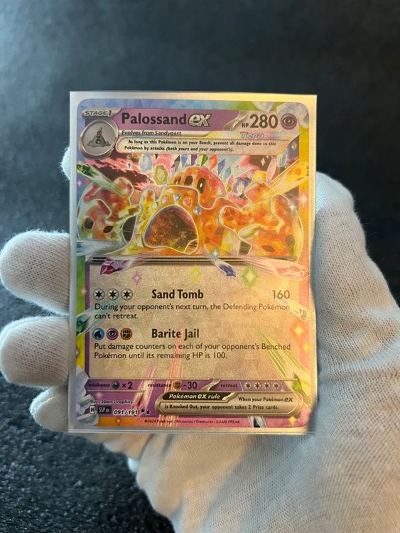 Pokémon Surging Sparks - Palossand ex 091/191 (Neu (gemäss Beschreibung ...