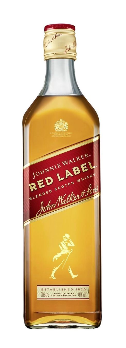 Johnnie Walker Spirituosen: Johnnie Walker Red Label Blended Scotch Whisky – Neu und originalverpackt aus Basel von Seifehuesli