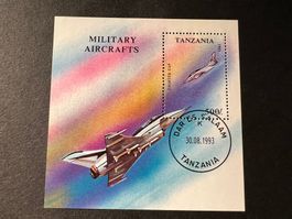Tanzania 1993 Flugzeug Block gest. Luxus (E1049)