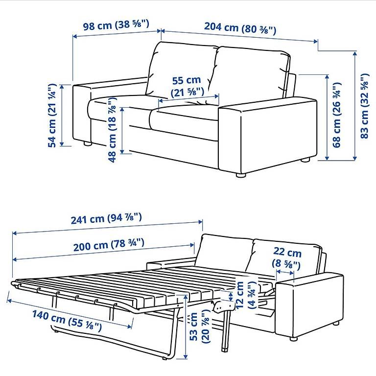 Ikea Divani: IKEA Vimle sofa bed – Usato da Zollikon venduto da flofro 4