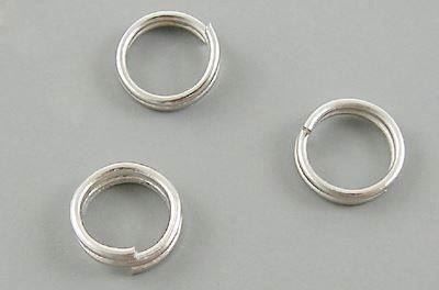 Perle (finte): 50 Ringli (doppelt) versilbert 5mm – Nuovo (secondo la descrizione) da Alpnachstad venduto da perlengaby 2