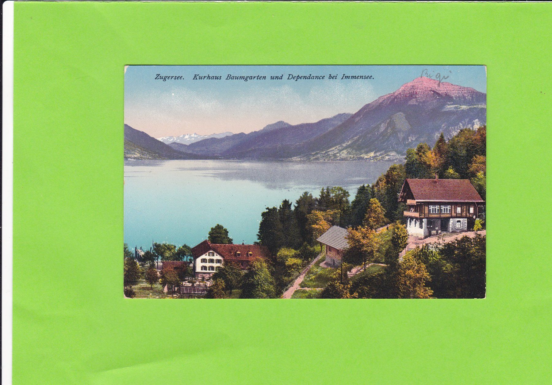 Cartoline postali: Zugersee-Kurhaus Baumgarten – Usato da St. Peterzell venduto da neckertal