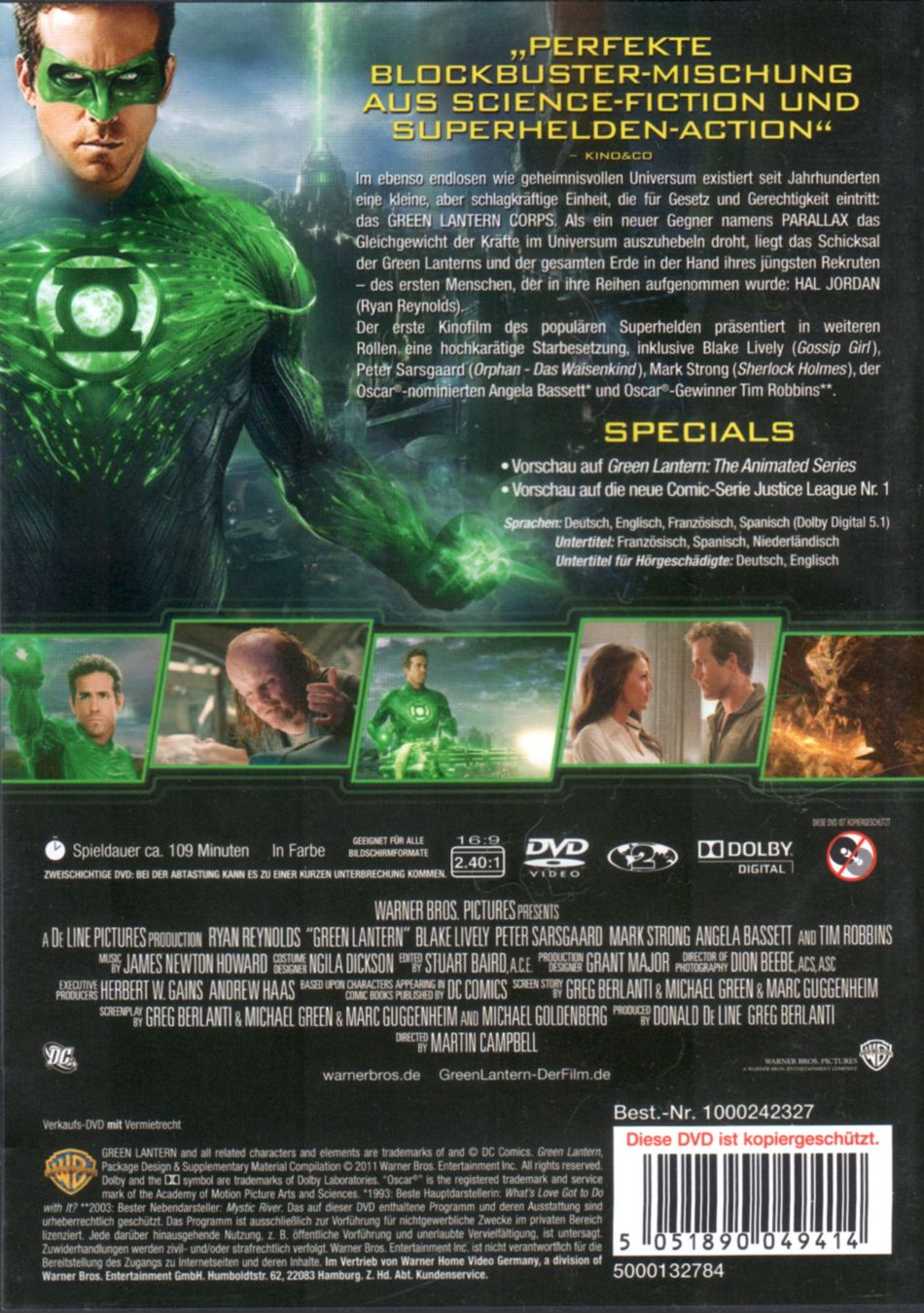 Tutti i DVDs: DVD: Green Lantern (mit Ryan Reynolds, Blake Lively) – Usato da Tägerig venduto da fil_f8k6 1