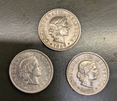 3 x 5 Rappen 1966 vz-unz