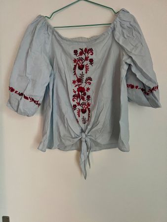 Bluse von Zara Blau Gr M