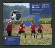 CHF__20.00 2015 Hornussen im Folder stgl 20 Franken