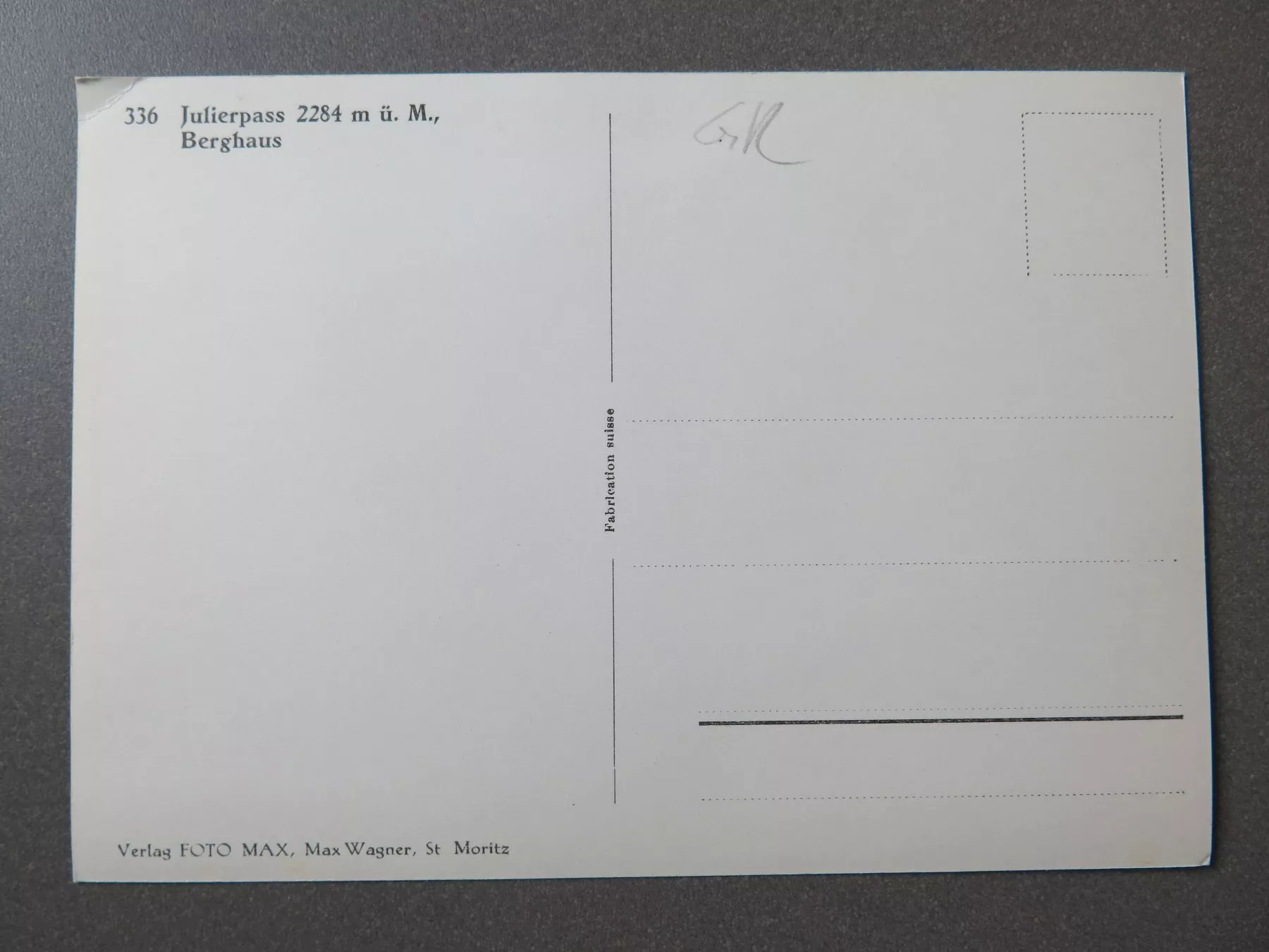 Cartoline postali: JULIERPASS - BERGHAUS MIT POSTAUTO – Usato da Wittenbach venduto da lipasal 1