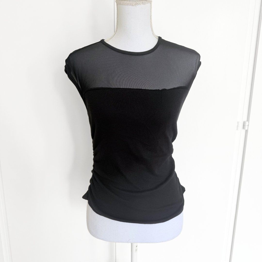 Shein Top: Shein Top Noir 95% Coton - Taille S - NEUF – Nuovo e nell'imballaggio originale da Vevey venduto da secondlifevevey