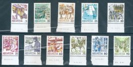 Timbres "poste et transport 1986/1989 ** avec bande datée