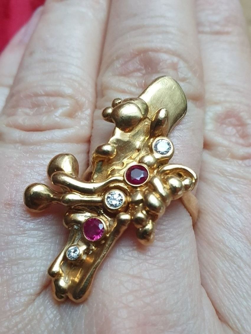 Anelli: Einzigartiger besonderer beeindruckender 18 Karat Gold-Ring – Nuovo (secondo la descrizione) da Hittnau venduto da Gamoe