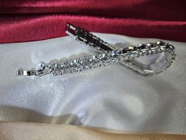 Funkelndes Armband, 925 versilbert 17 cm