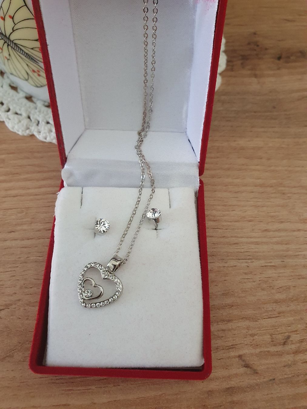 Sonstiger Schmuck: Kette mit Herz und Ohrstecker – Neu (gemäss Beschreibung) aus Klingnau von Fee1960 2