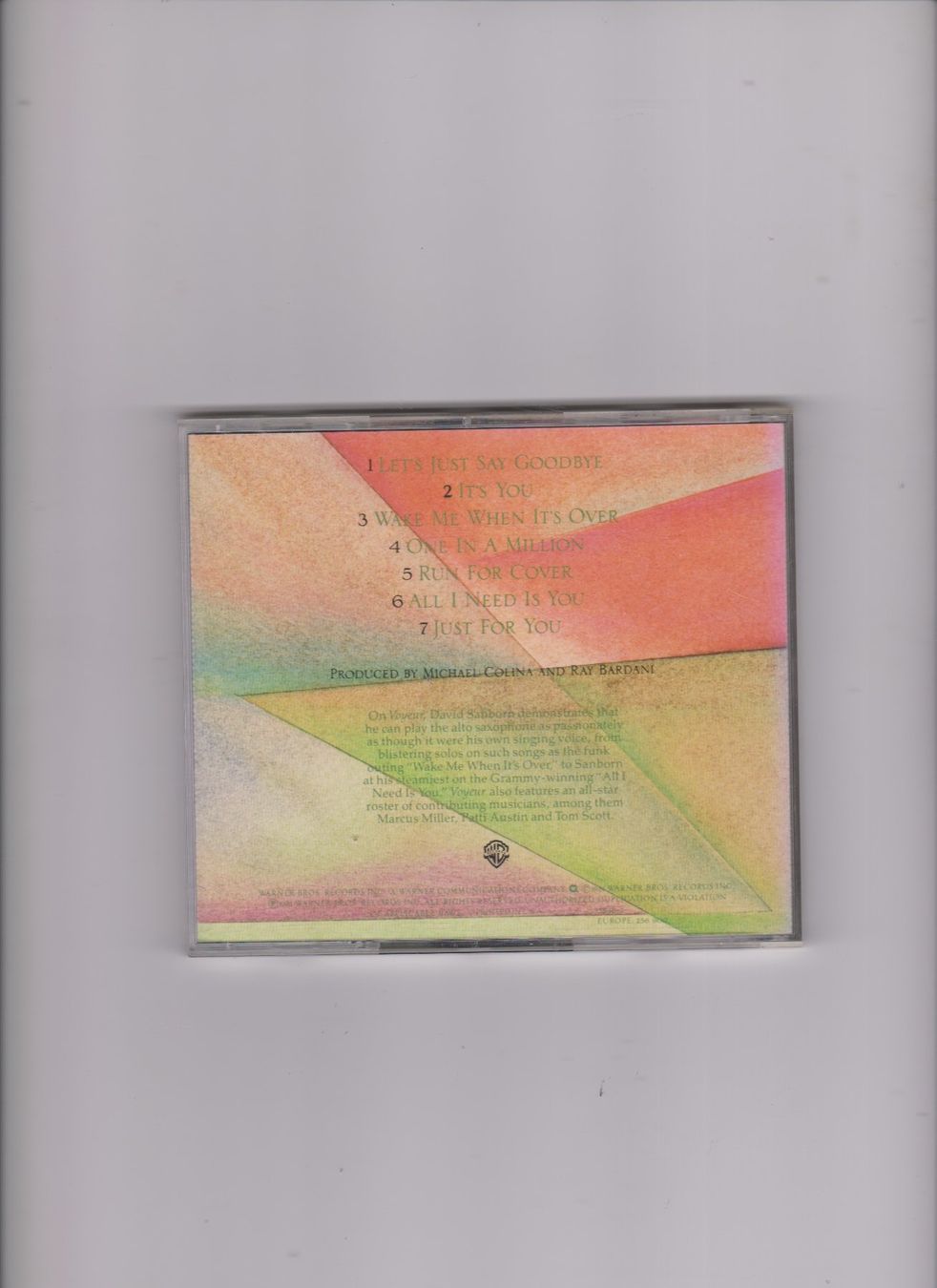 CD: David Sanborn - Voyeur - CD – Usato da Bex venduto da Canouille 1
