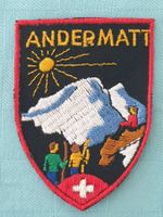 Vintage Badge Wappen ANDERMATT ST. GALLER STICKEREI
