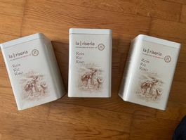 3 Blechdosen für Reis NEU