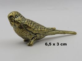 WELLENSITTICH - Figur aus Messing - Dekoration - 6,5x3cm