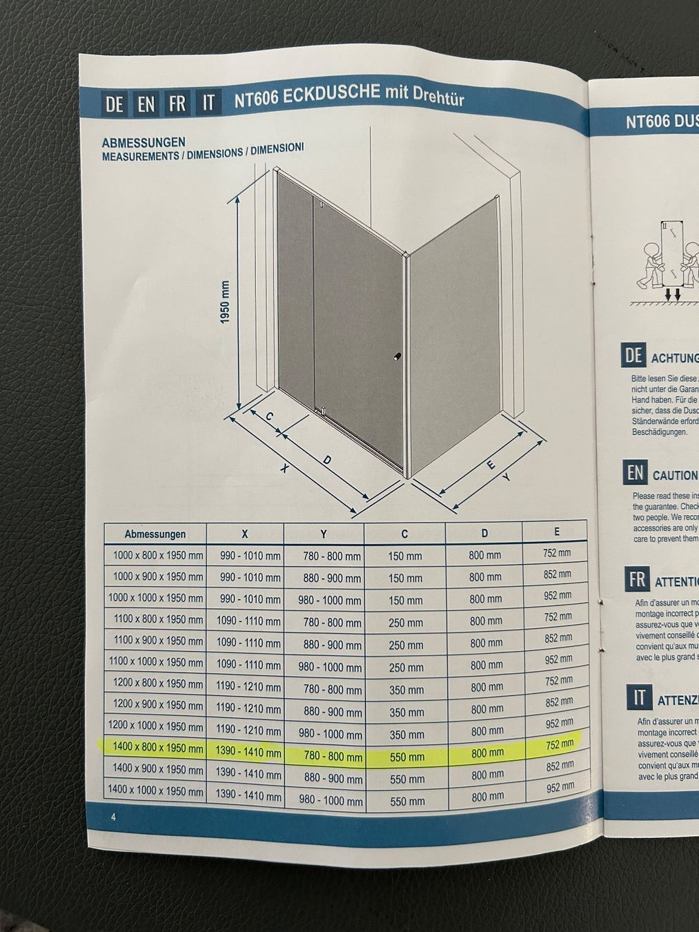 Douches: Bernstein Eckdusche NT606 mit Drehtür – Neuf (Voir description) à Emmen par Carbru 3