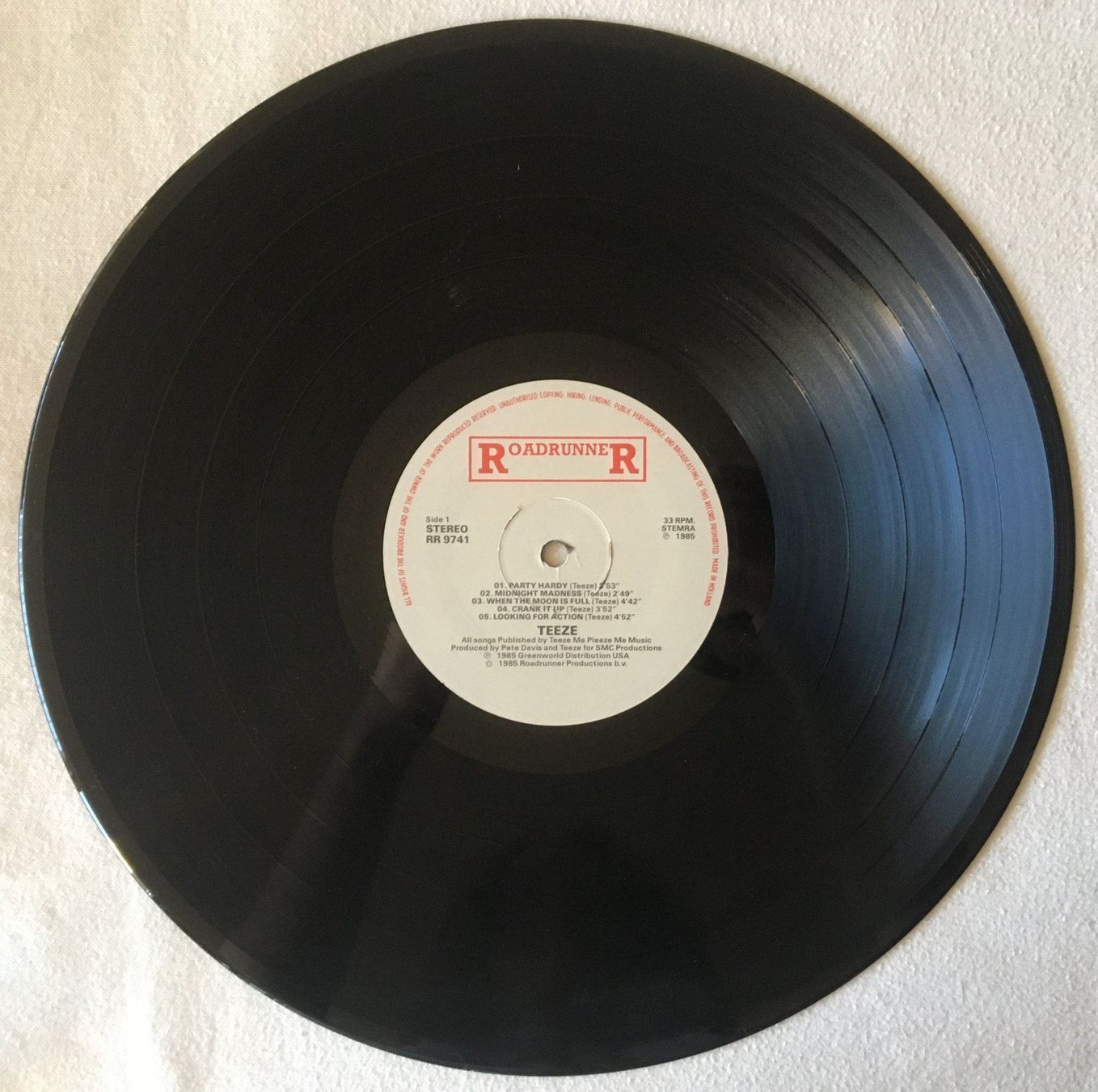 Schallplatten: Teeze -Teeze - LP - 1985 - First Press - Roadrunner Records – Gebraucht aus Uster von Zardodel 2