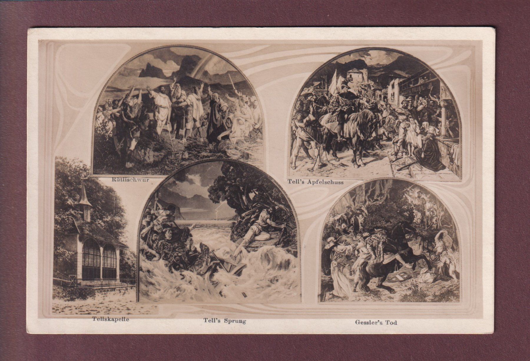 Cartoline postali: TELLSKAPELLE und Wandgemälde – Usato da Pully venduto da nicecards
