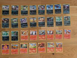 Pokémon Karten Lot – 31 Feuer/Unlicht (Portugiesisch)