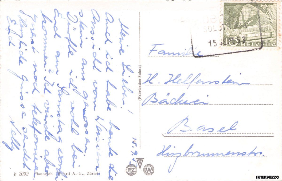 Cartoline postali: Solothurn // 1953 Aare // Ansichtskarte alt – Usato da Basel venduto da intermezzo12 1