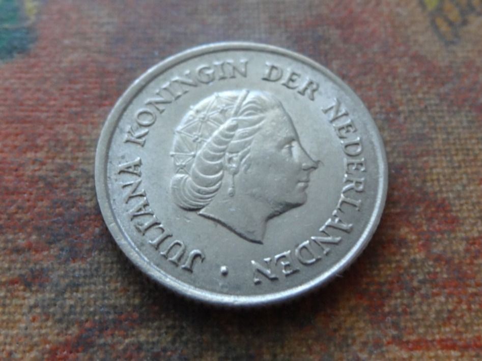 Tutti le monete: PAYS-BAS Nederland 25 Cent 1965 – Usato da Romanel-sur-Lausanne venduto da Swift13 1
