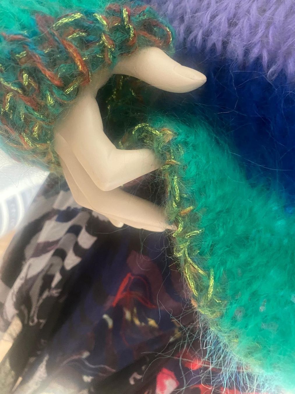 Maglioni & Felpe: Rainbow long Mohair Pulli V-Ausschnitt vorn oder hinten neu – Nuovo e nell'imballaggio originale da Lilienthal venduto da marie-bubble 4