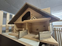 Wooden Nativity Stable Set with Figurines Included