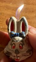 Vintage Kitsch Feuerzeug Hase Mid-Century – Voll funktionsfä