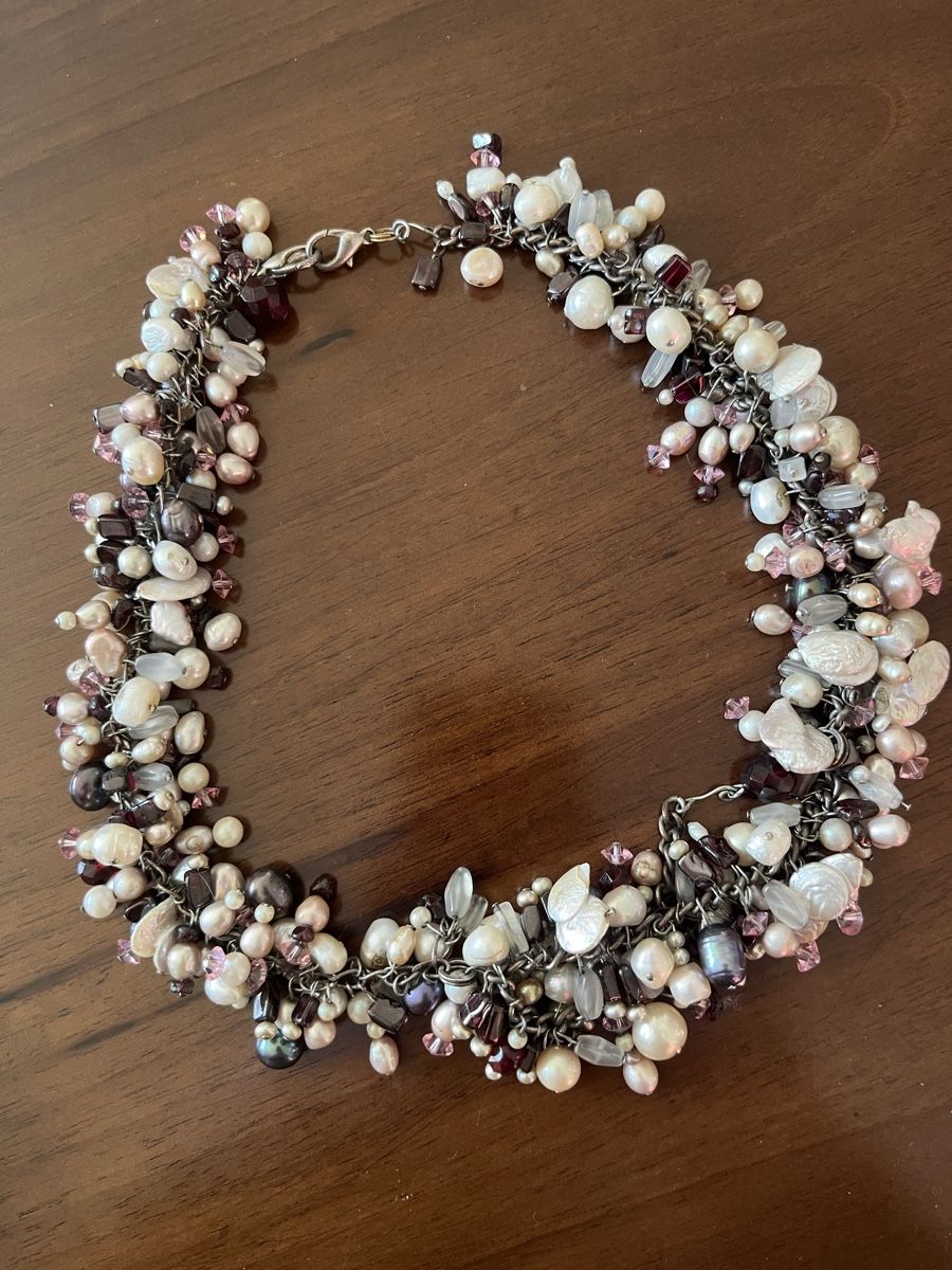 Catenine: Collana perle bianche e grigie – Usato da Locarno venduto da cichita