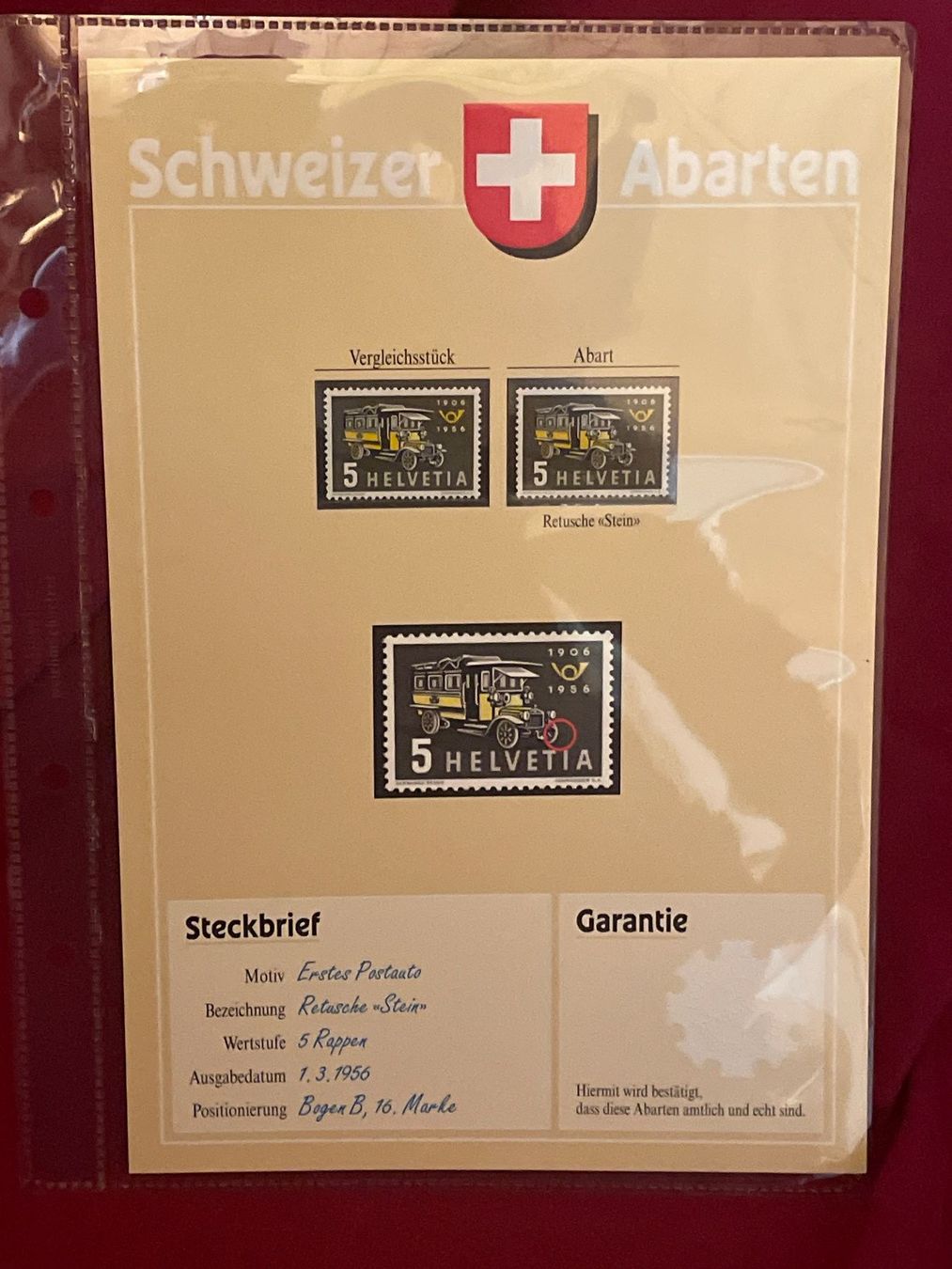 Tutti i francobolli: Schweizer Briefmarken Abarten Sammlung 36 Bätter – Usato da Schüpfen venduto da Schuepfen45 7