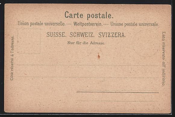 Cartoline postali: Mondschein-Lithographie Flüelen, Uferpa – Usato da Berlin venduto da bartko-reher 1