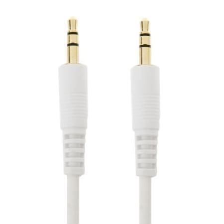Cavi: Weisses Aux Kabel mit Goldstecker 2m – Nuovo e nell'imballaggio originale da Aesch BL venduto da Elektronik_Laden 1