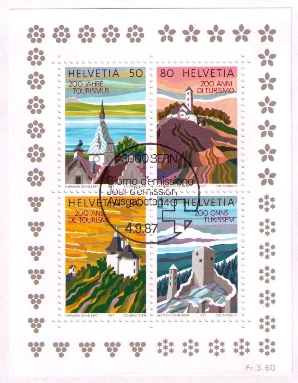 Tutti i francobolli: 1987_757x_TOURISMUSBLOCK___FDC Kleinformat C6 ! – Usato da Marthalen venduto da Ch_quality 1