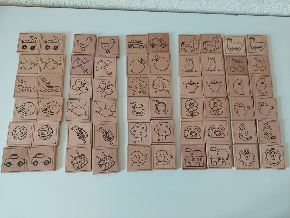 Memory-Spiel aus Holz (Gebraucht) in Allschwil für CHF 6 – mit ...