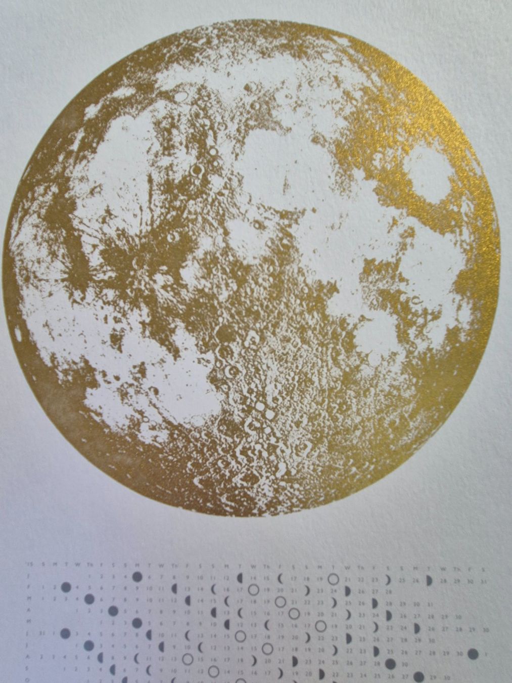 Posters & Illustrations: Original gold moon print 28x35cm – D'occasion à Zürich par monadiederich 1