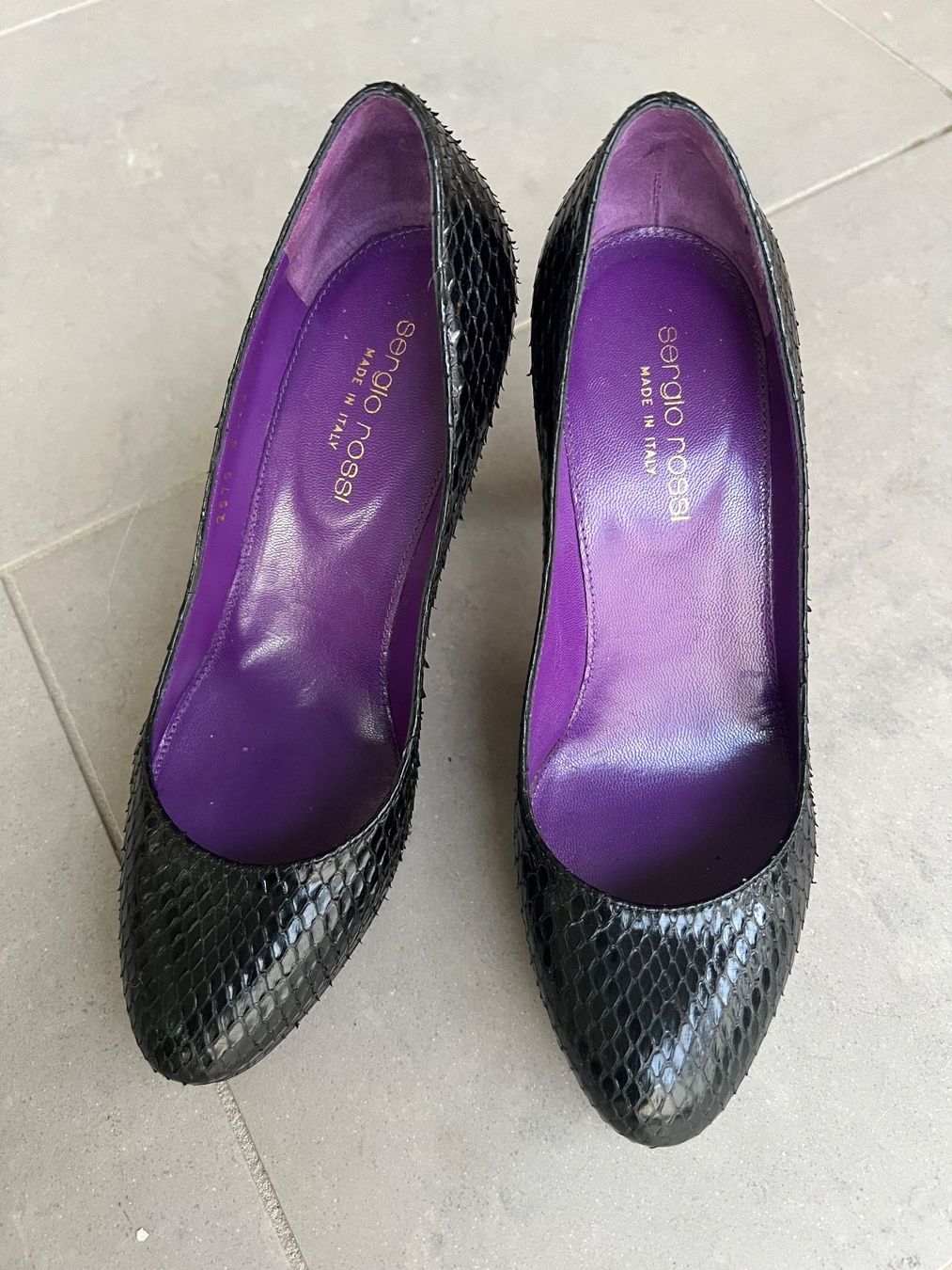 Sergio Rossi Scarpe da donna: Pumps in Schlangenlederoptik von Sergio Rossi – Nuovo (secondo la descrizione) da Wettingen venduto da behave2807