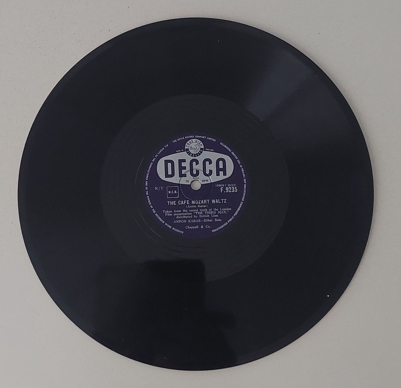Dischi in vinile: DECCA Schellackplatte 'The Harry Lime' Theme – Usato da Uitikon Waldegg venduto da Boots15 3