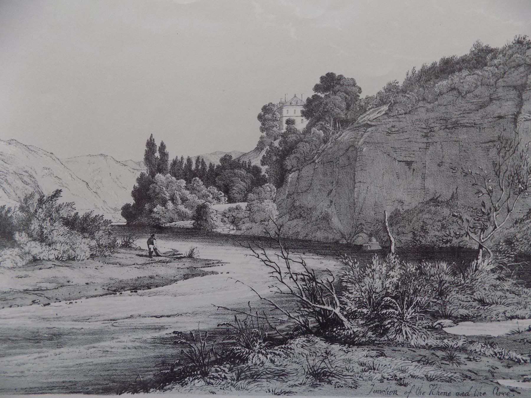Gravures: Junction Rhone Arve Lithographie – D'occasion à Risch par Antikfee 1