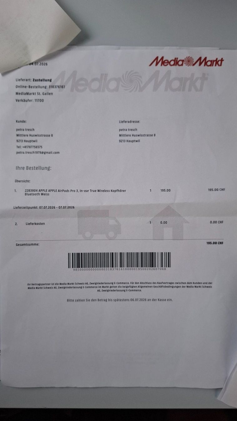 Apple Cuffie: Apple AirPods Pro Kopfhörer originalverpackt – Nuovo e nell'imballaggio originale da Hauptwil venduto da bobby75 4
