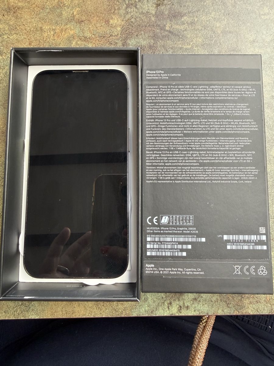 Apple Portables: Apple iPhone 13 Pro Graphite 256 GB neuwertig – D'occasion à Hindelbank par Rotaniger