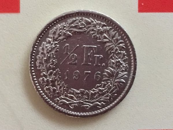 Alle Münzen: 1/2 Franken 1976 ss+ – Gebraucht aus Elsau von herbybay 2