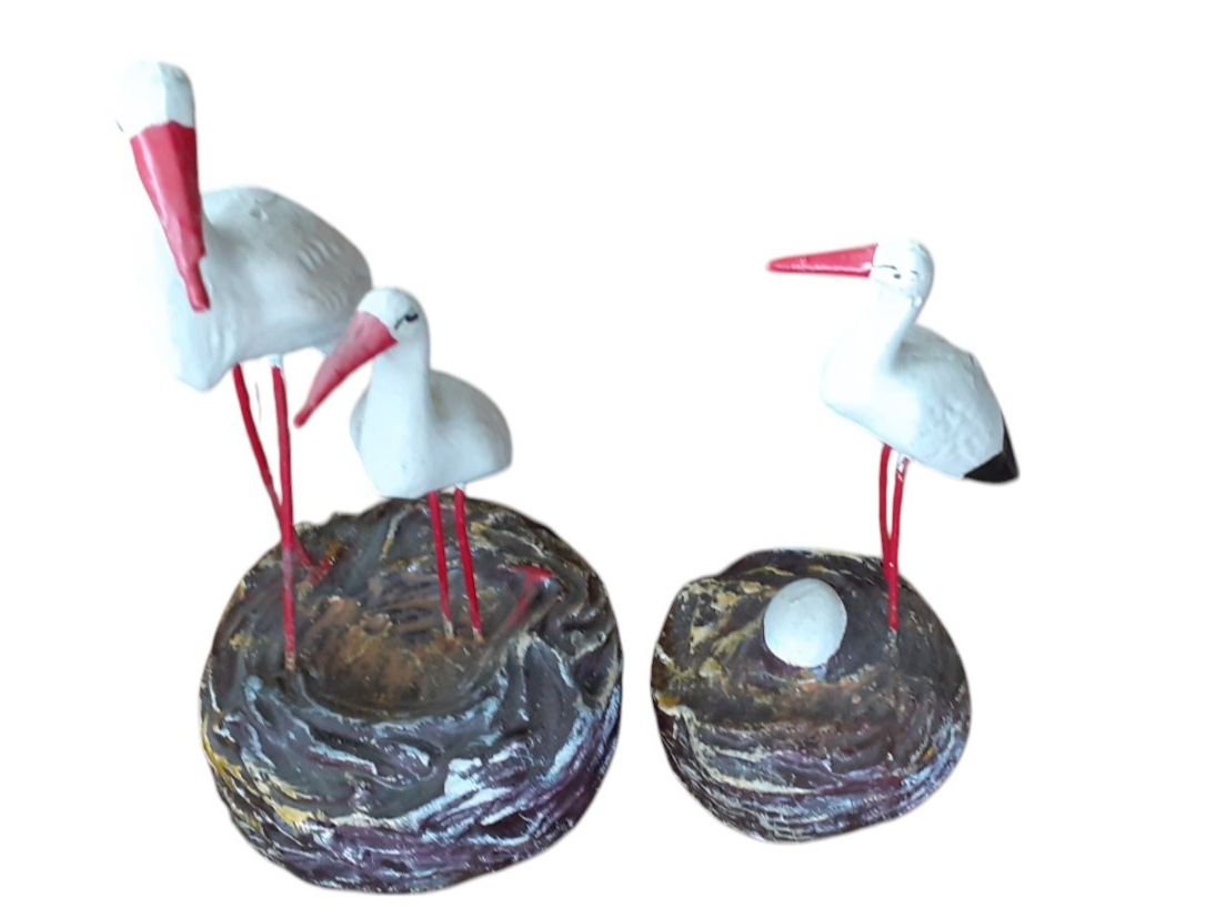 Statuette: Antike Tierfiguren - 2 Störche – Usato da Mörschwil venduto da wunderkiste44 3